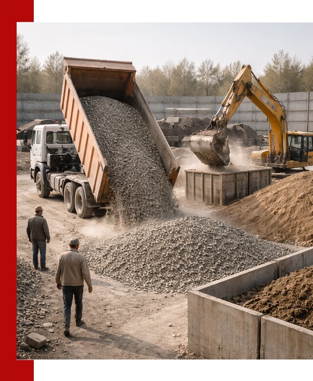 Доставка нерудных материалов с погрузкой и разгрузкой в Симферополе