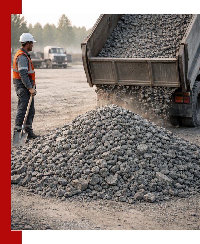 Гранитный щебень фракции 100–201 для строительства в Симферополе