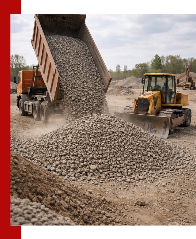 Доставка гравийного щебня фракции 40-70 в Симферополе
