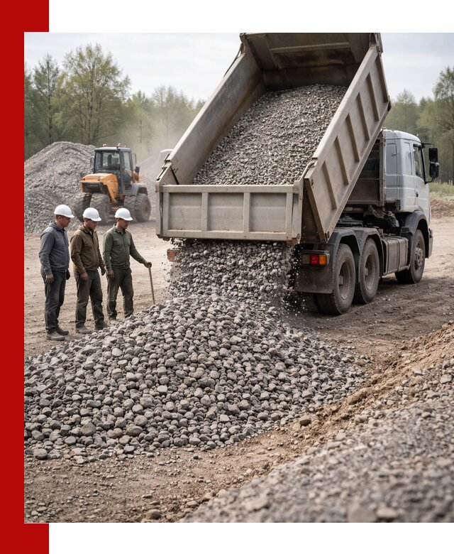 Доставка гравийного щебня фракции 70-120 в Симферополе