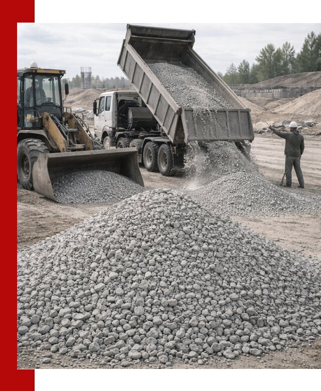 Доставка известнякового щебня фр. 5–20 в Симферополе