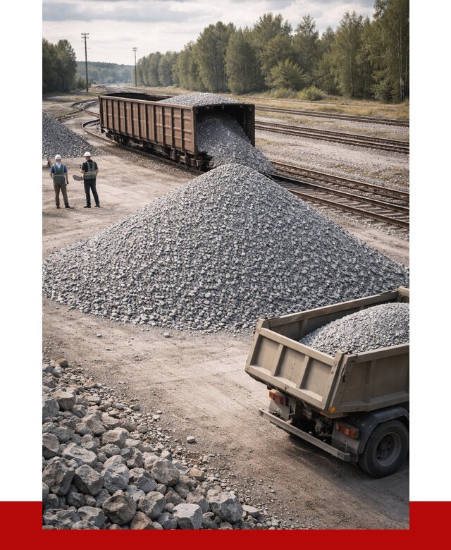 Железнодорожный щебень 20-60 в Симферополе от 1766 р. | ПРОНЕРУДСим