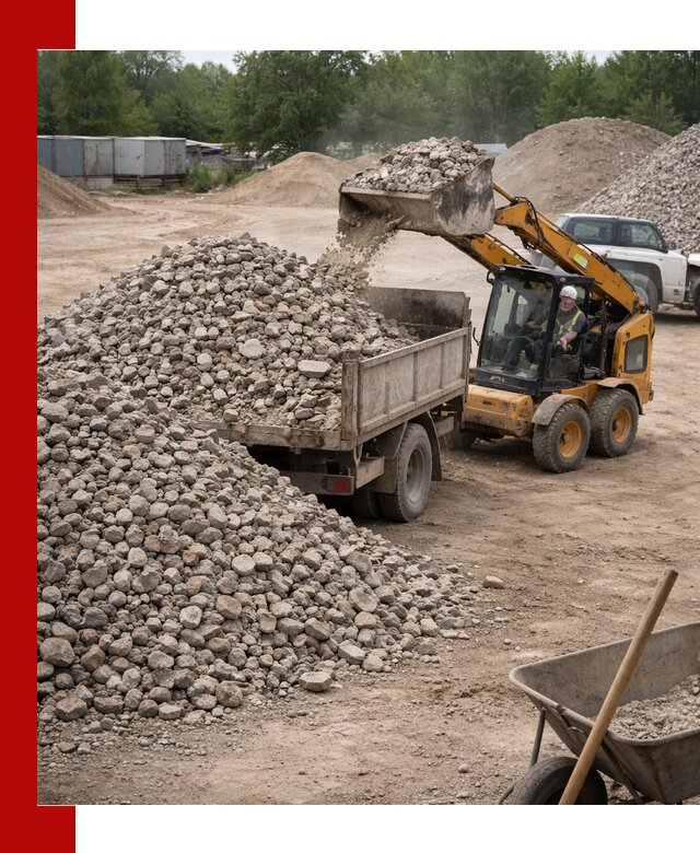 Доставка вторичного щебня в Симферополе для строительных работ