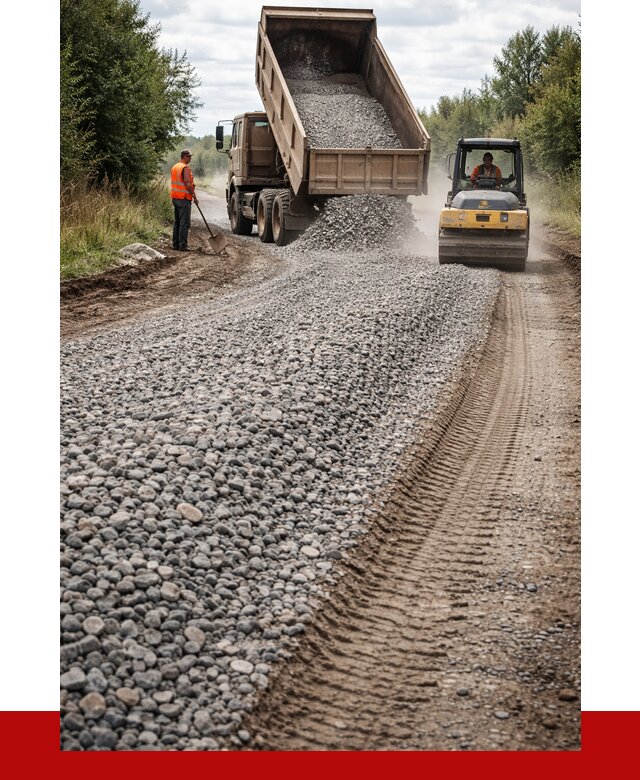 Щебень для отсыпки дороги в Симферополе от 2804 р. ПРОНЕРУДСим