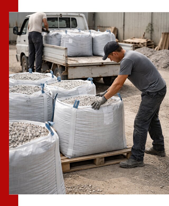 Доставка щебня в мешках по выгодным ценам в Симферополе