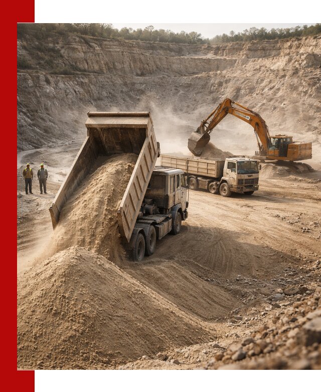 Карьерный песок навалом с доставкой в Симферополе