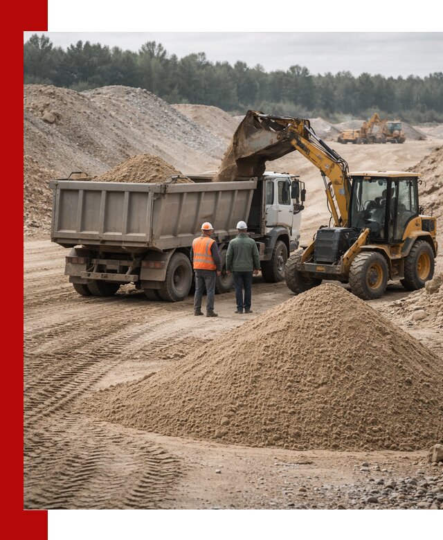 Карьерный среднезернистый песок с доставкой в Симферополе