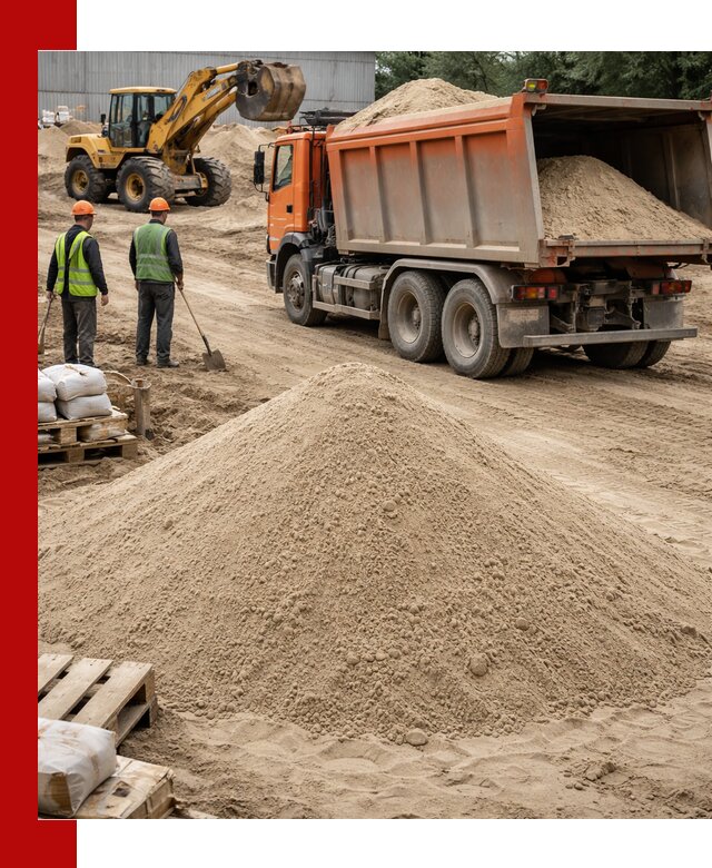 Доставка и продажа мытого речного песка в Симферополе