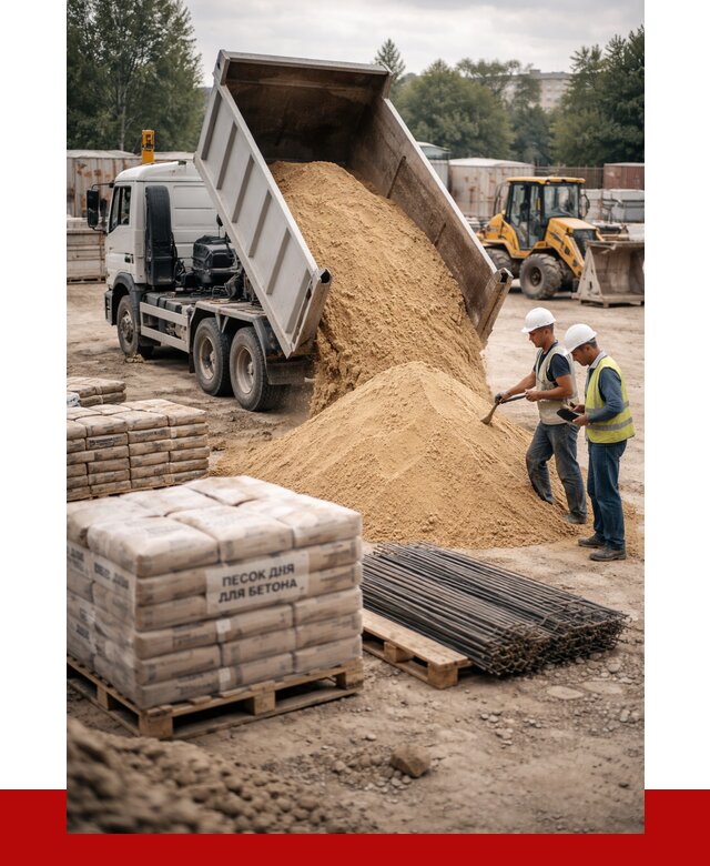 Песок для бетона в Симферополе от 2597 р. с доставкой, ПРОНЕРУДСим