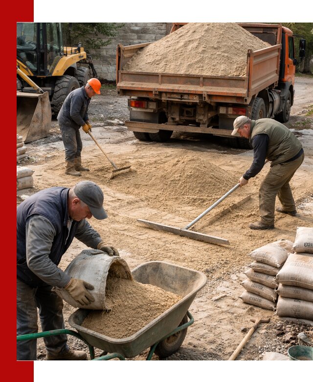 Поставка песка для стяжки в Симферополе с быстрой доставкой