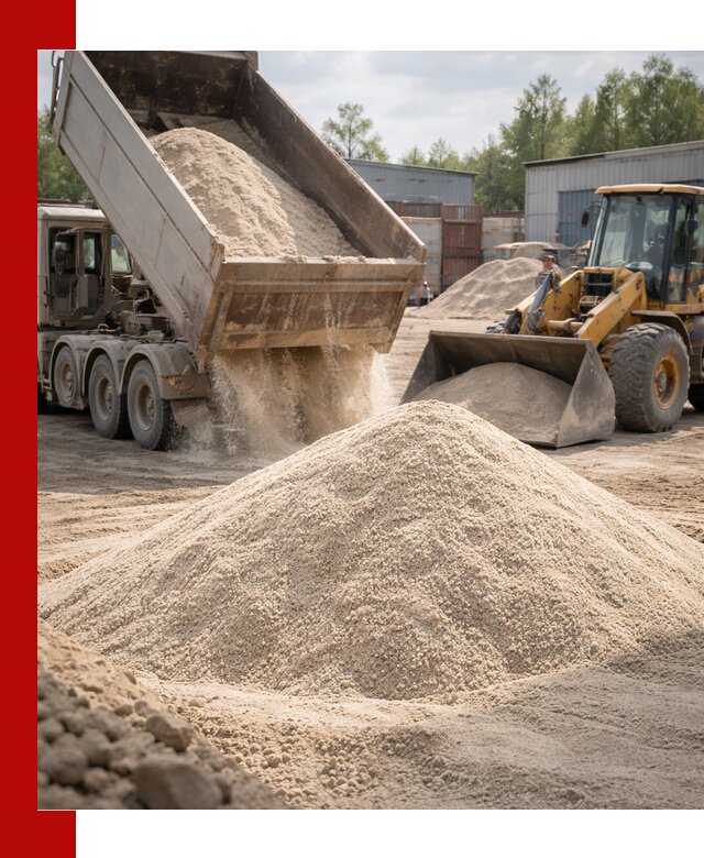 Кварцевый песок с доставкой в Симферополе для строительных работ