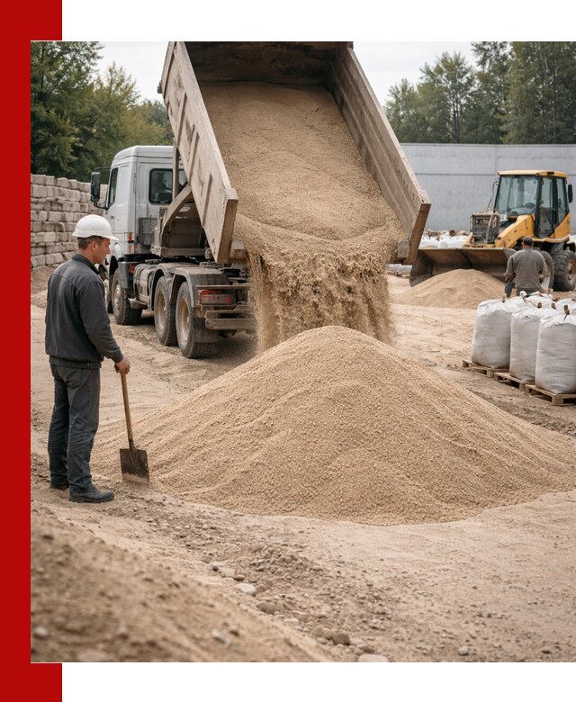 Кварцевый песок фракция 0–3 мм с доставкой в Симферополе