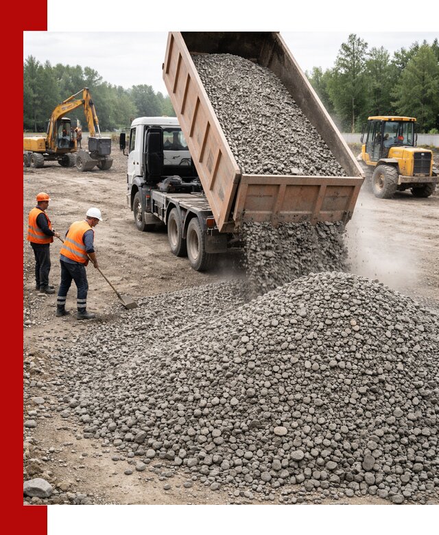 Доставка гравия фракции 40-70 в Симферополе оптом и в розницу