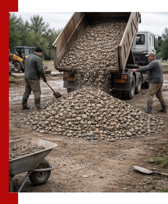 Доставка гальки речной оптом и в розницу в Симферополе