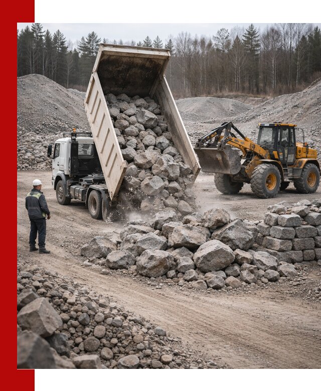 Доставка и продажа бутового гранитного камня в Симферополе