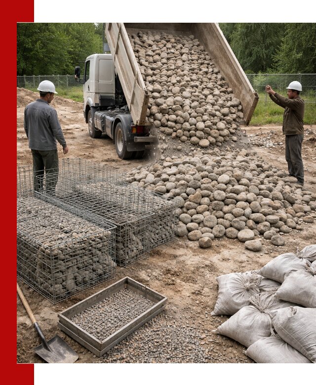 Камень для габионов фракция 70–151 в Симферополе