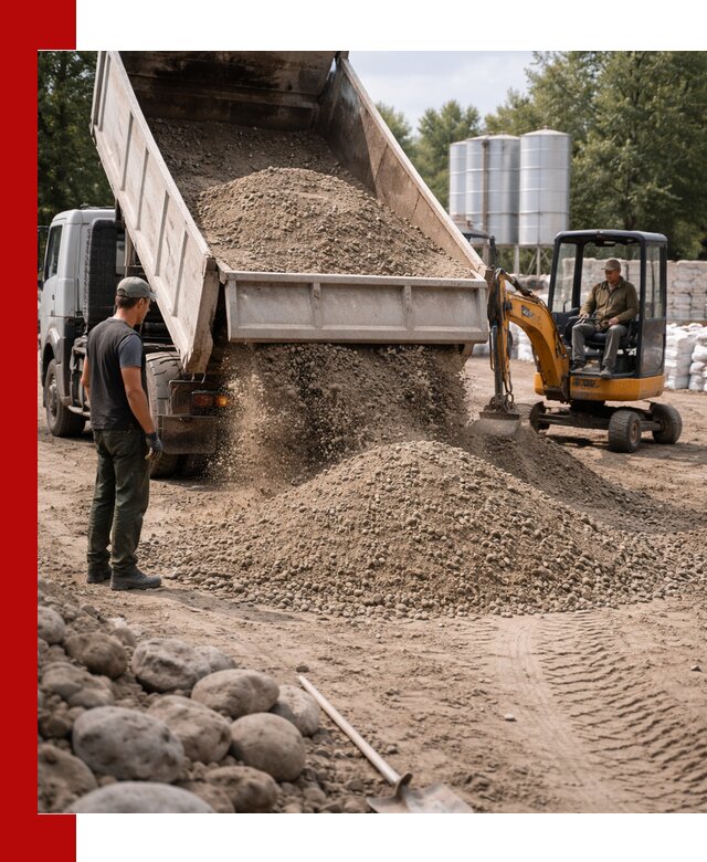Доставка ПГС С3 в Симферополе самосвалами и миксерами