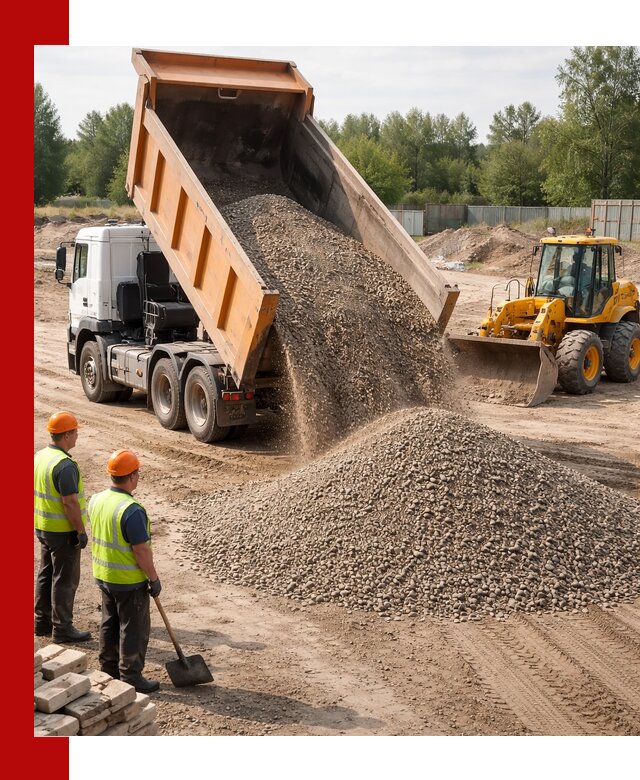 Доставка щебёночно-песчаной смеси ЩПС С7 в Симферополе