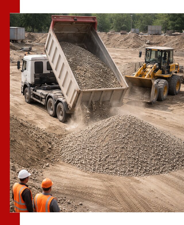 Щебень с песком (ЩГПС С2) с доставкой в Симферополе