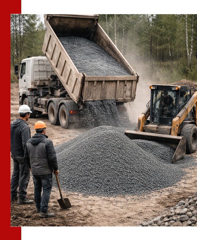 Гранитный отсев 0-5 с доставкой и разгрузкой в Симферополе