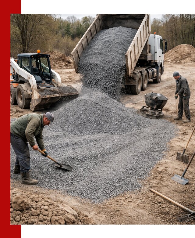 Отсев для подсыпки в Симферополе — доставка и подсыпка на участок