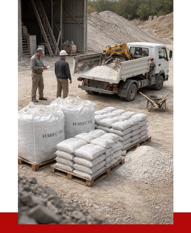 Известь строительная в Симферополе с доставкой от 4363 р. | ПРОНЕРУДСим