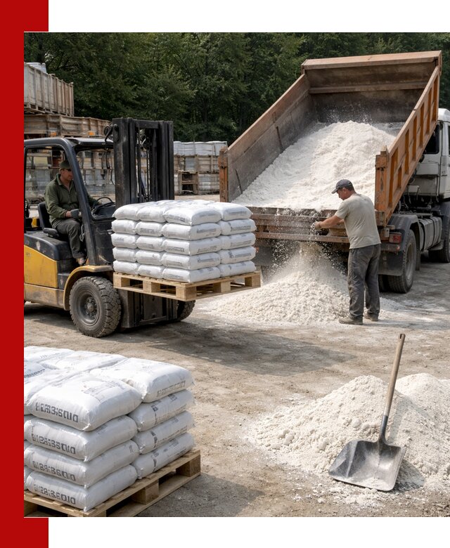 Доставка строительной извести оптом и в розницу в Симферополе