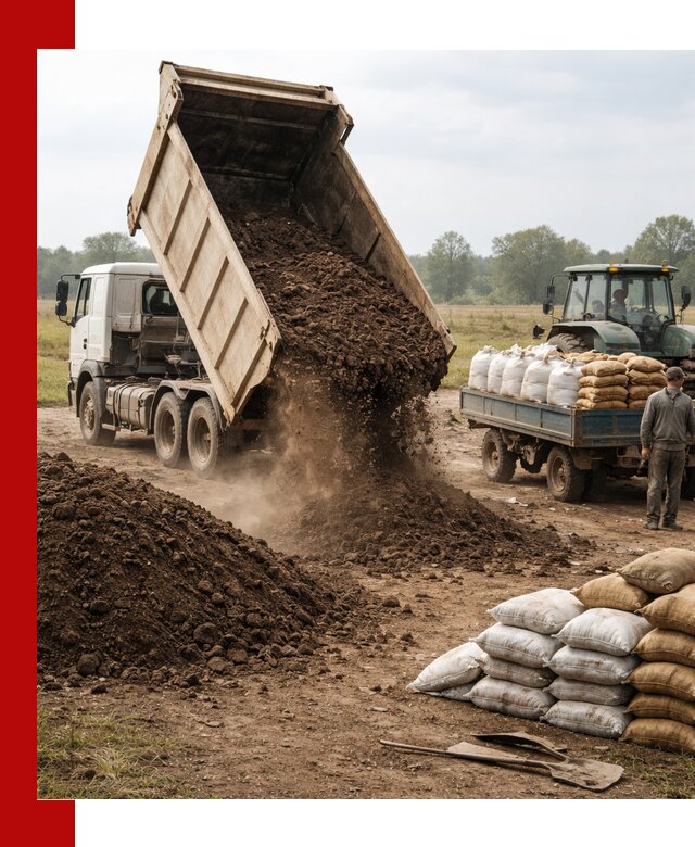 Доставка грунта и удобрений оптом в Симферополе для сельхоз и строительства