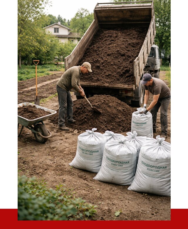 Плодородная смесь в Симферополе от 4363 р./куб с доставкой | ПРОНЕРУДСим