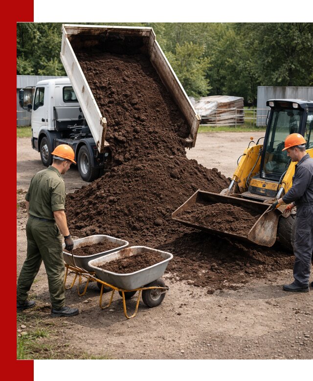 Доставка торфо-земляной смеси в Симферополе для огорода и ландшафта
