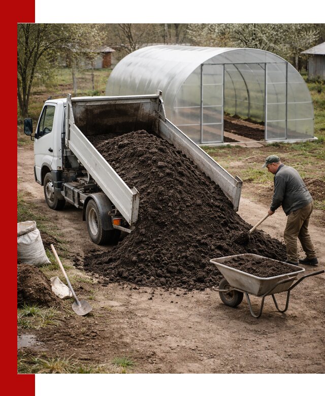 Чернозем для теплицы с доставкой в Симферополе