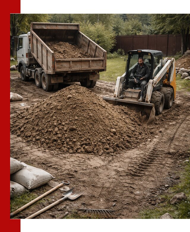 Суглинок для планировки участков в Симферополе с доставкой и выгрузкой