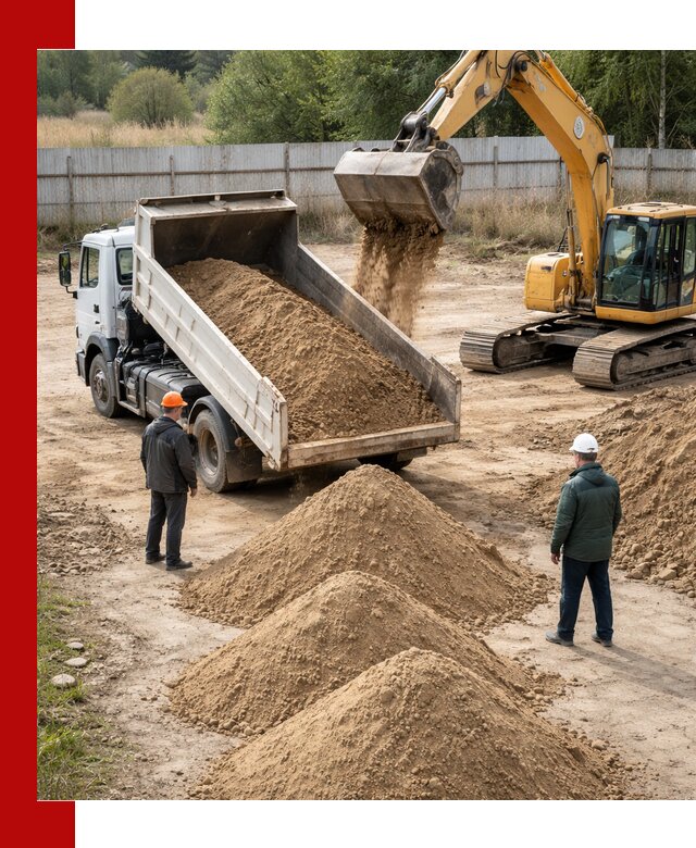 Доставка супеси вагонными и автопартиями в Симферополе
