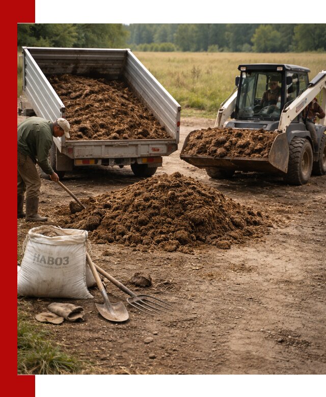 Доставка конского навоза в Симферополе с разгрузкой и доставкой на объект