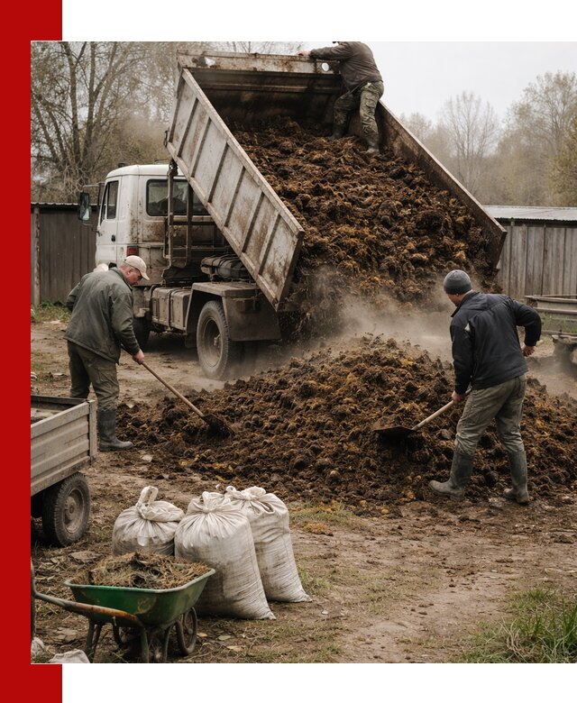 Доставка коровьего навоза самосвалом в Симферополе