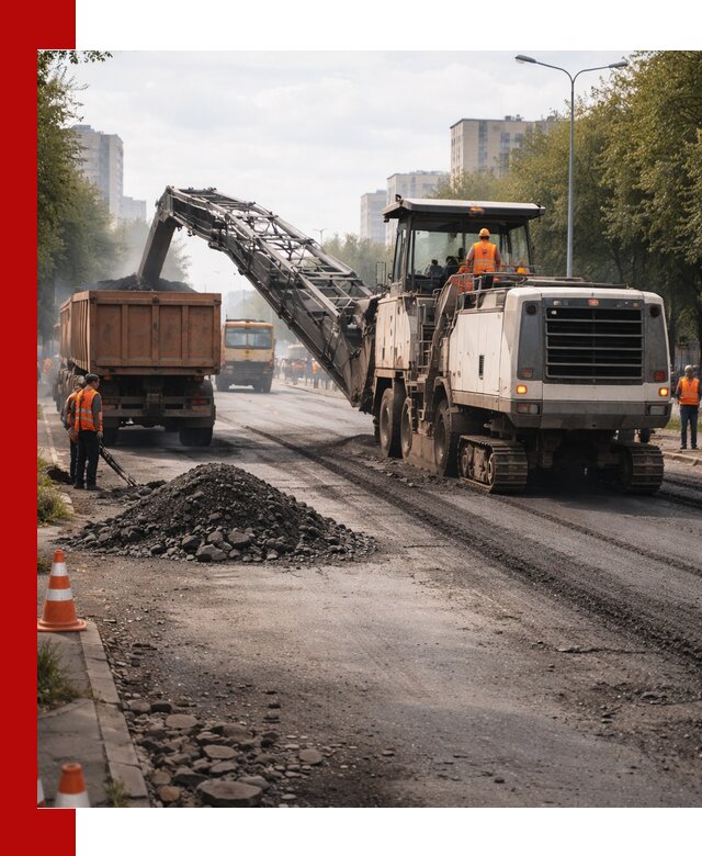 Фрезерованный асфальт в Симферополе — удаление и вывоз старого покрытия