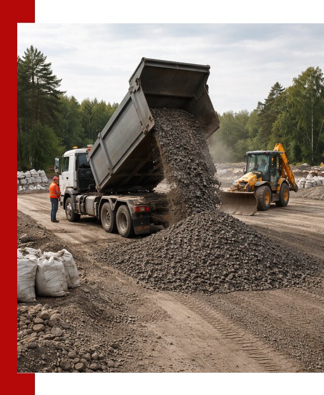 Доставка дробленого асфальта в Симферополе для дорожных работ