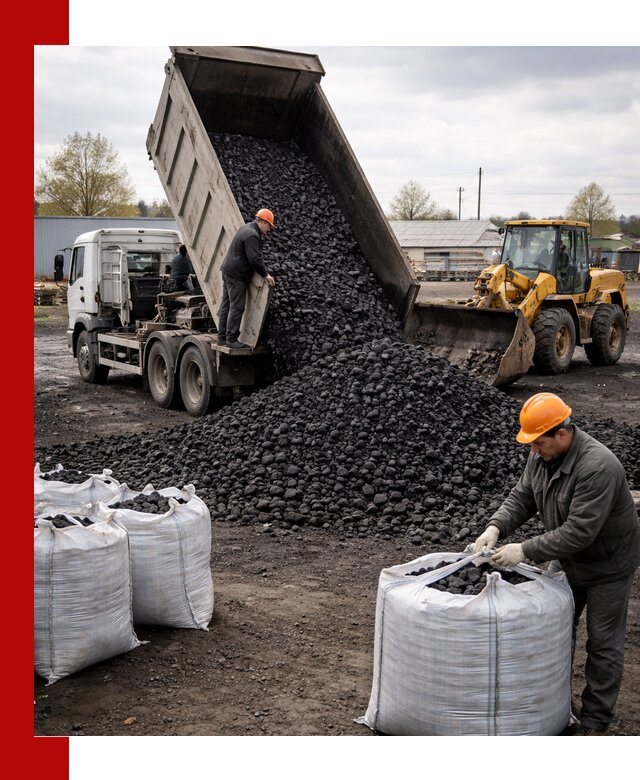 Доставка каменного угля в Симферополе оптом и в розницу