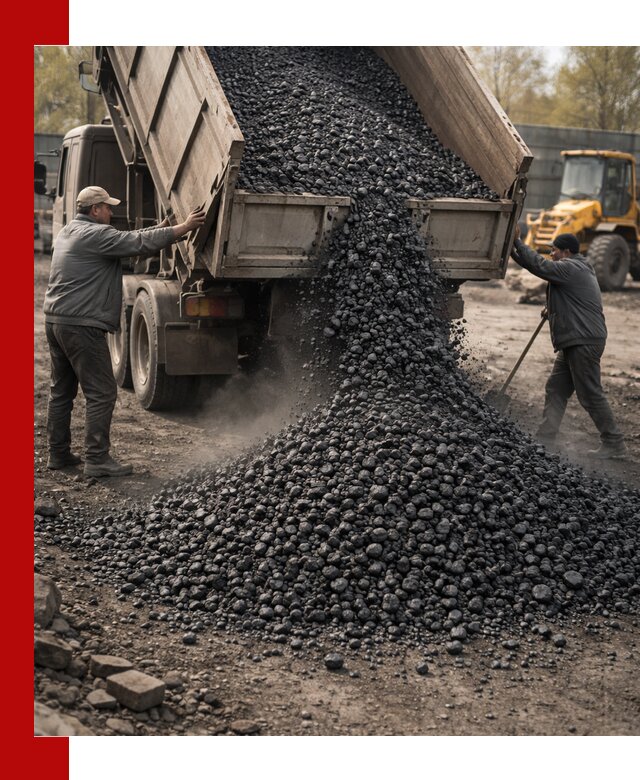 Доставка угля семечка самосвалами в Симферополе