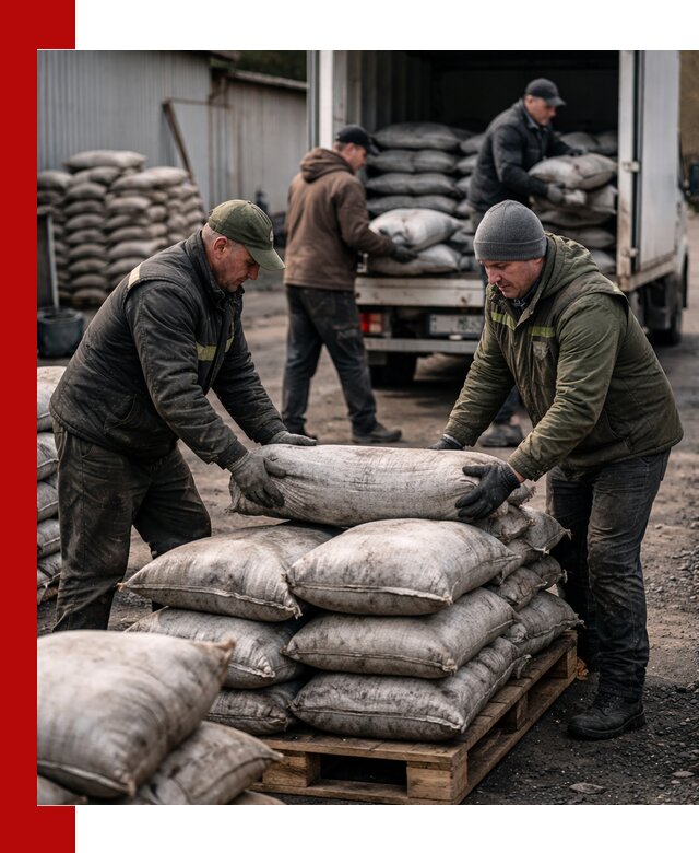 Доставка угля в мешках по выгодным ценам в Симферополе