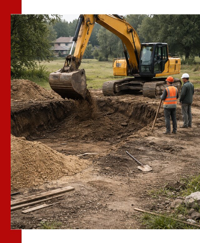 Рытье котлована под фундамент в Симферополе (быстро и недорого)