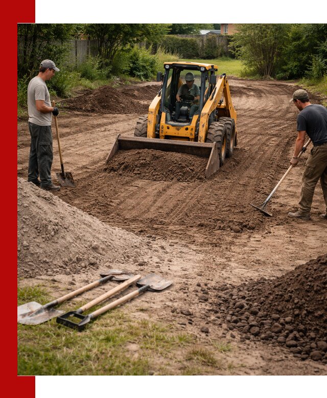 Планировка участка грунтом с вывозом и доставкой в Симферополе