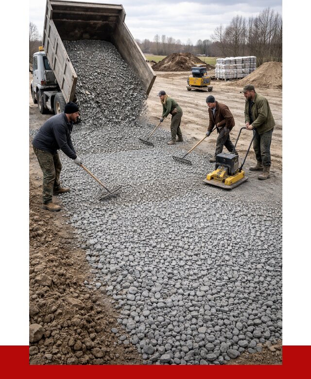 Устройство щебеночной подушки в Симферополе от 4674 р. ПРОНЕРУДСим